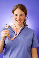Enfermeira com estetoscopio